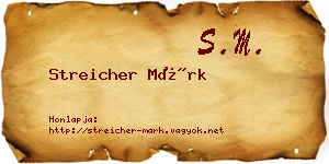 Streicher Márk névjegykártya